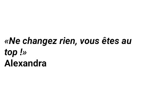 Témoignage d'alexandra